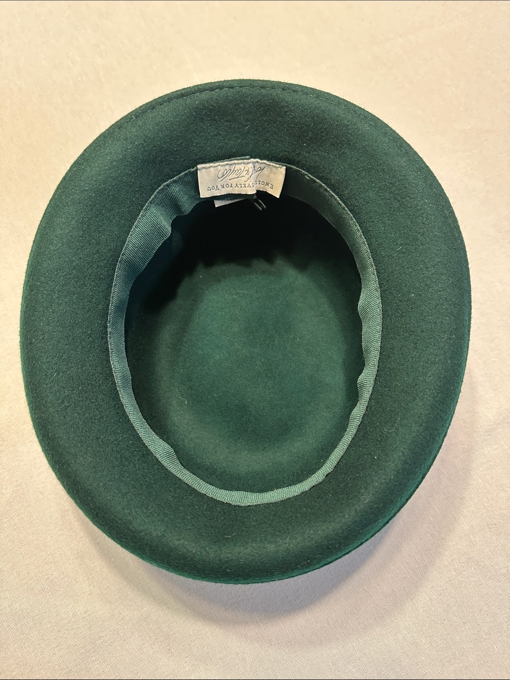 Lord & Taylor Vintage Forest Green Wool Hat - Picture 5 of 8